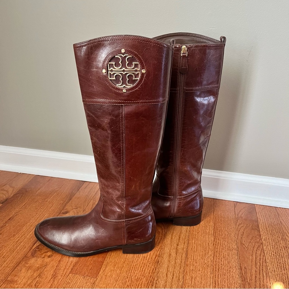 Tory Burch Leather Riding Boots